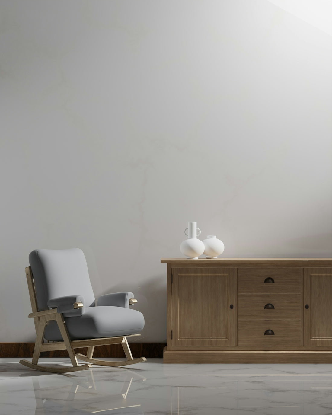 a chair and a table in a room