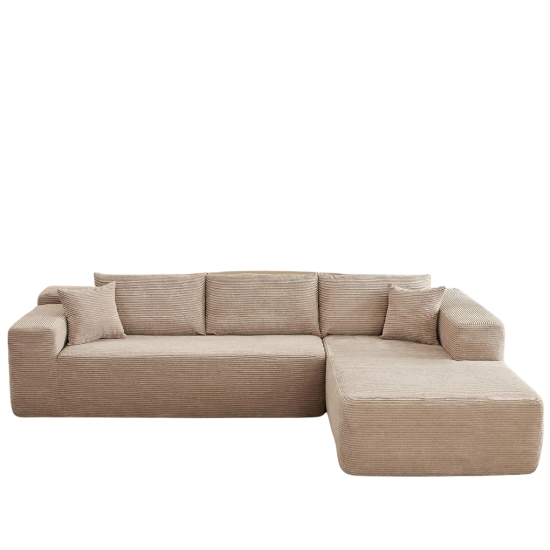 Modern Plush Corduroy Sofa