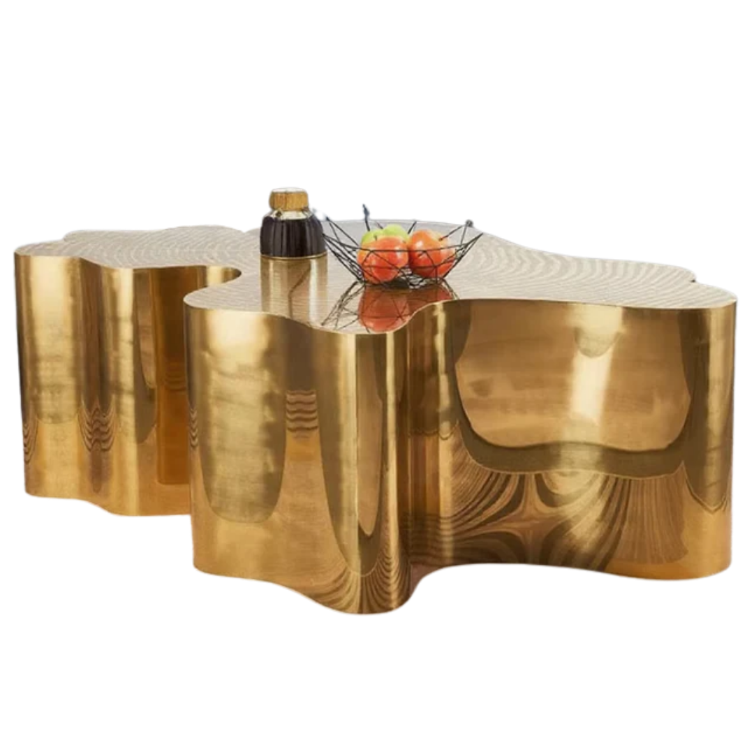 Gold Stainless Steel Coffee Table
