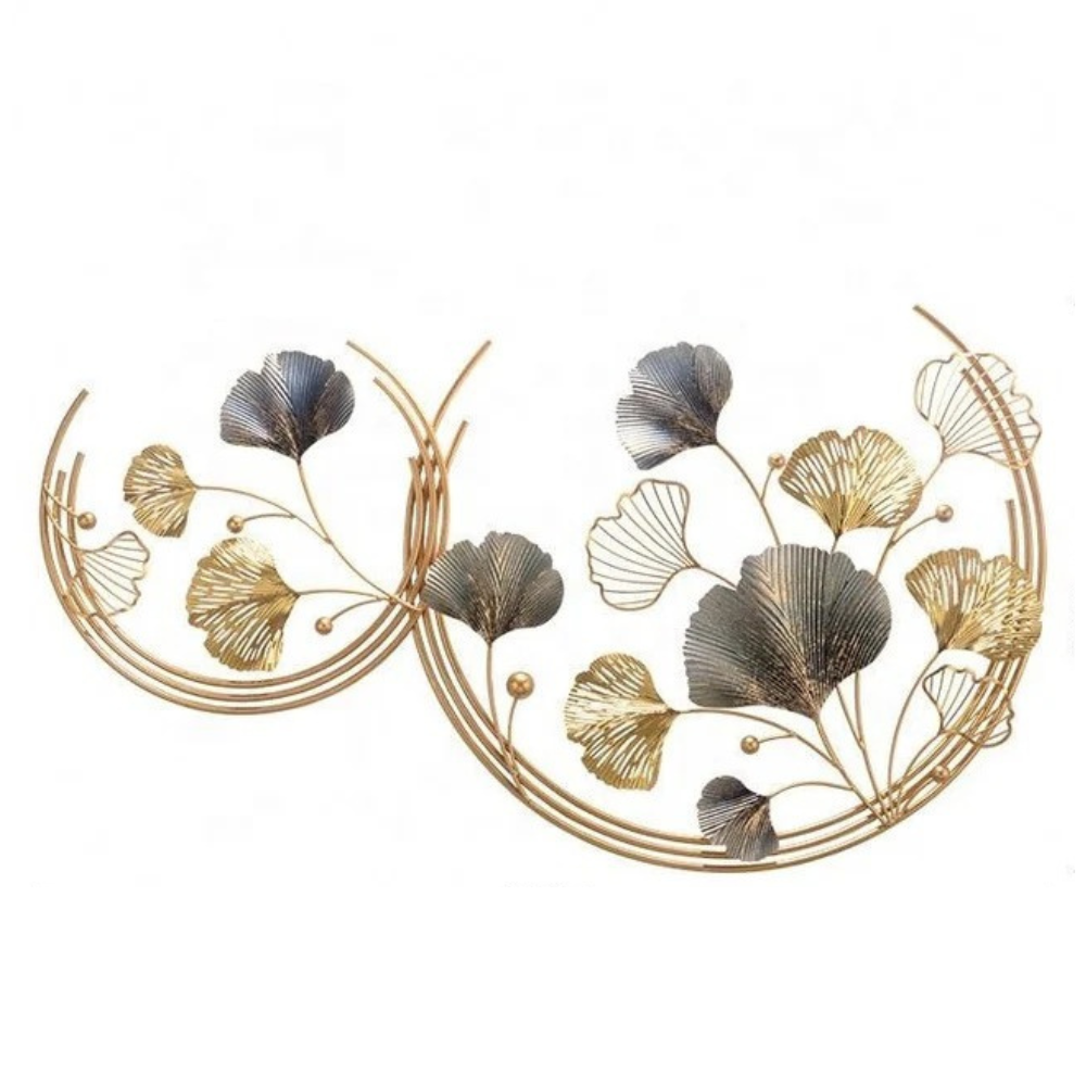 Metal Ginkgo Leaves Wall Decor