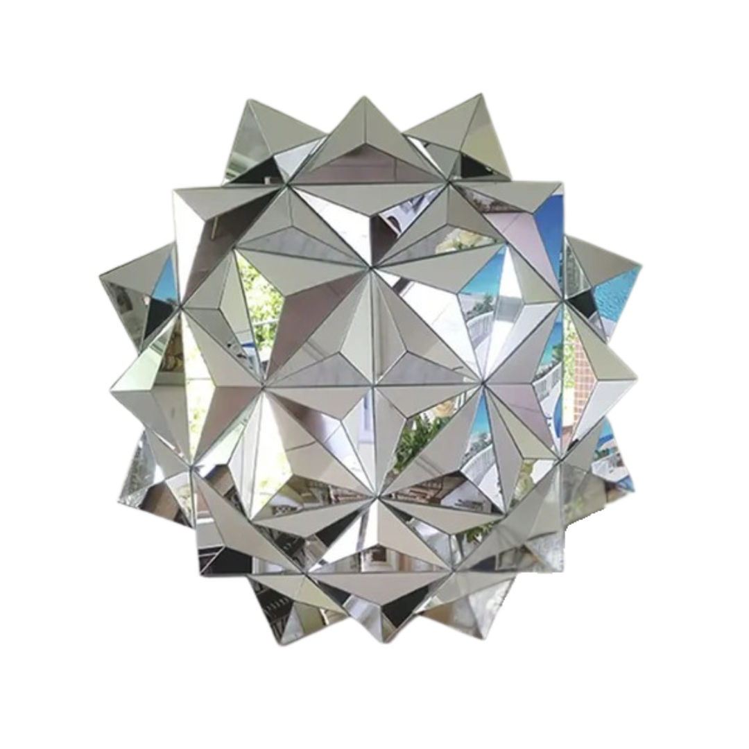 Modern 3D Geometric Wall Mirror