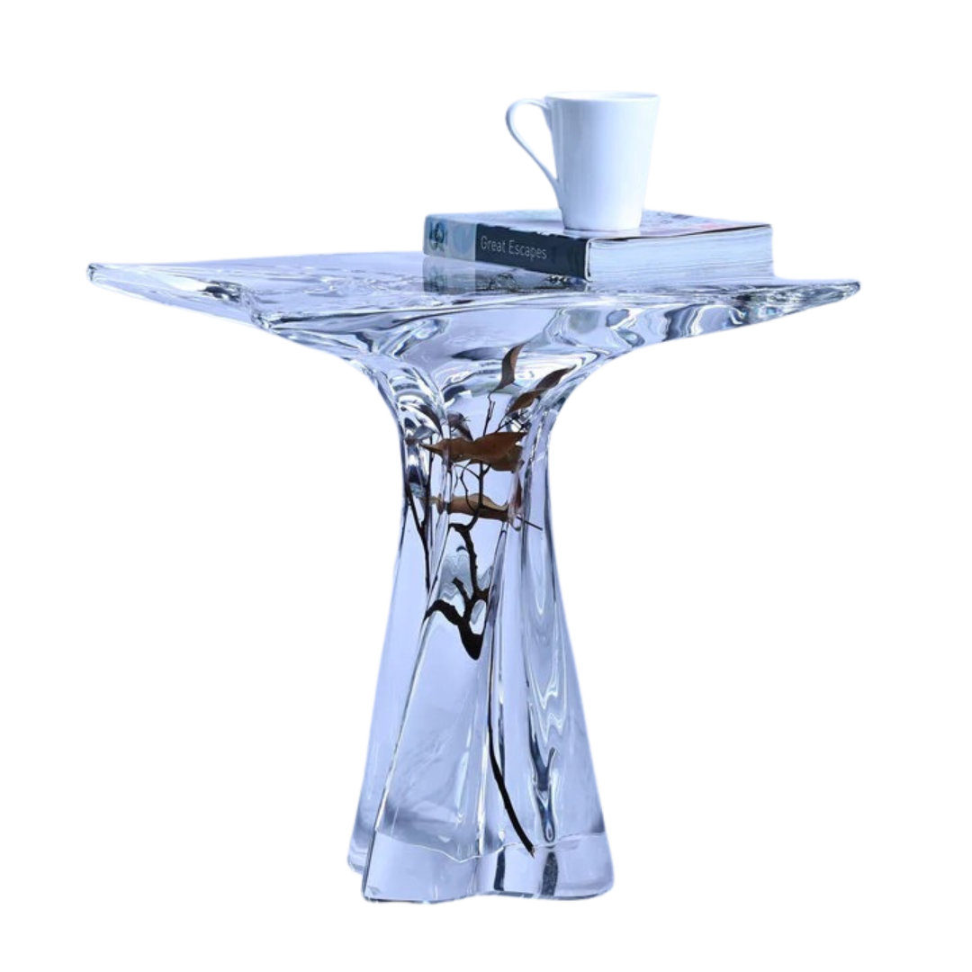 Melting Ice Crystal End Table