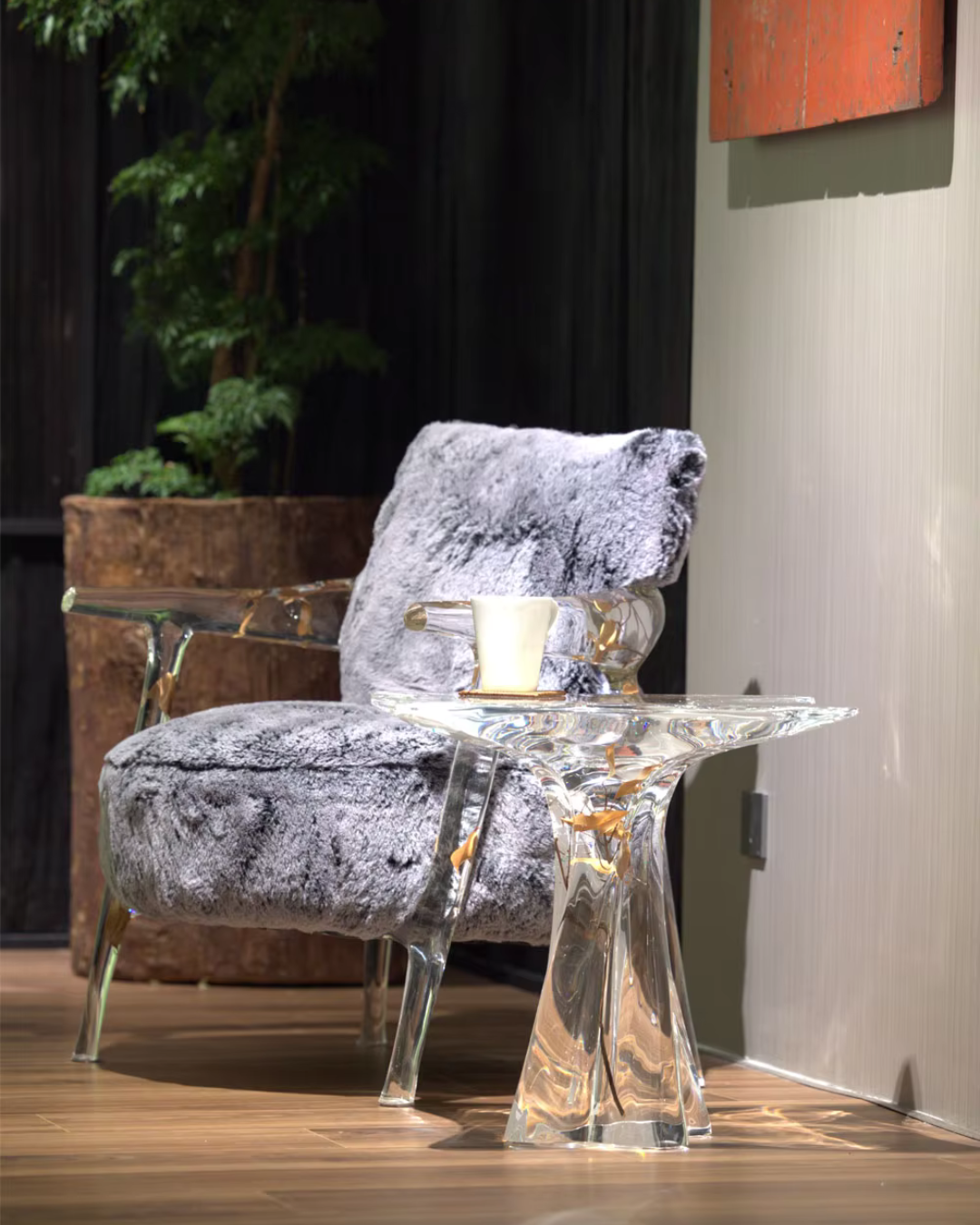 Melting Ice Crystal End Table