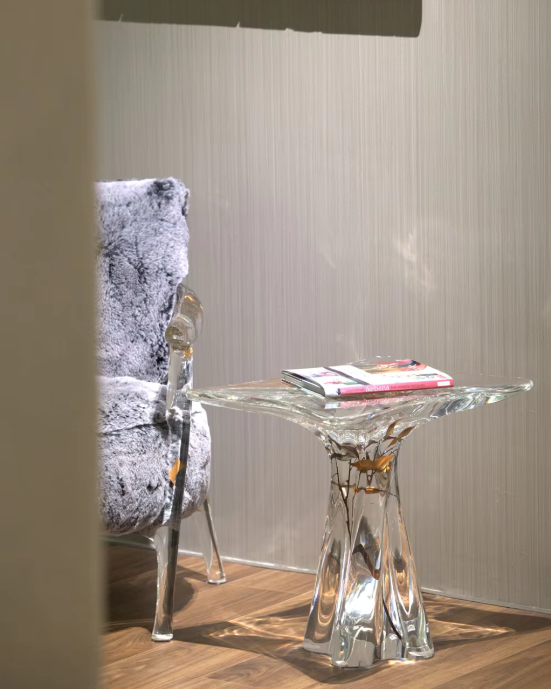 Melting Ice Crystal End Table