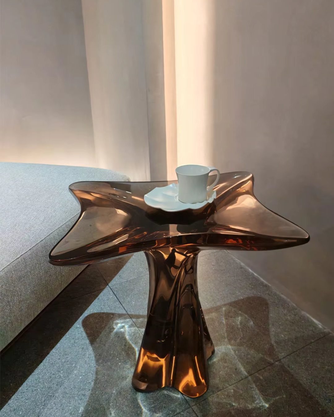 Melting Ice Crystal End Table