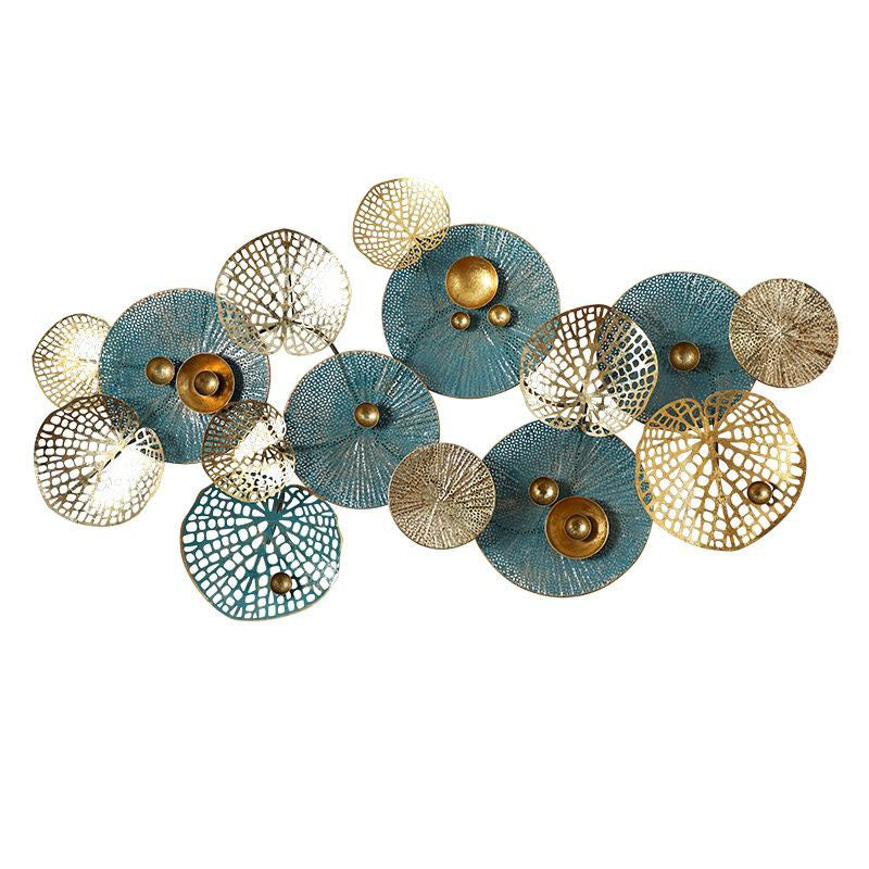 Fabrika Modern Özelleştirme boyutu satmak iyi Modern lüks ev dekorasyonu altın yeşil demir iş heykel heykeli duvar dekor