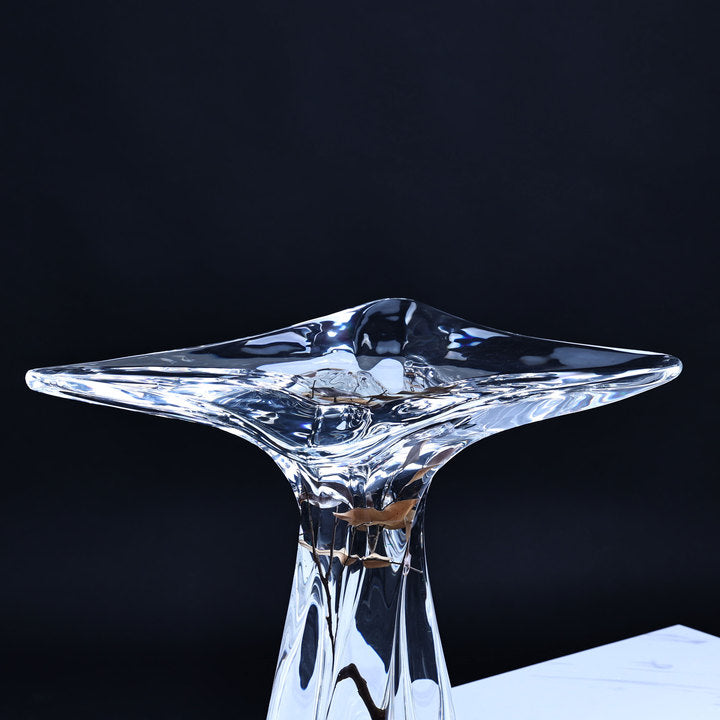 NEWKNG Custom Top Quality Clear End Table / Coffee Table / Side Table Embed Plants in Acrylic Crystal Luxury Decor Furniture