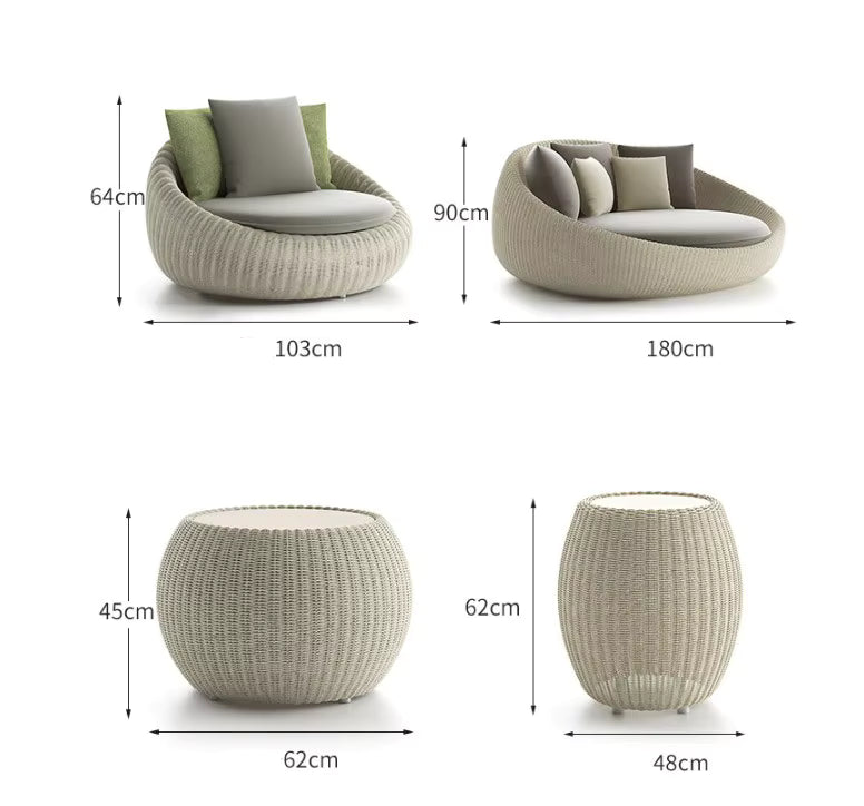 Outdoor Rattan Balcony Sofa