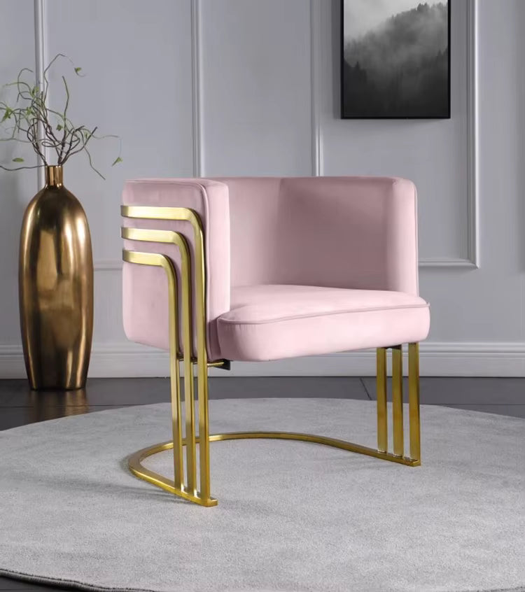 Gold Frame Velvet Dining Chair