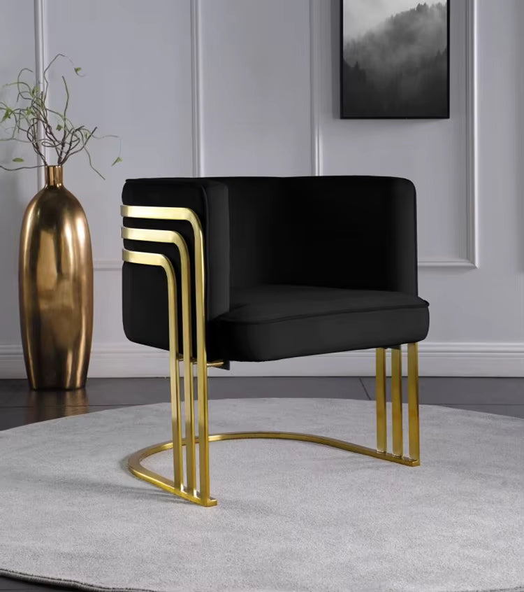 Gold Frame Velvet Dining Chair