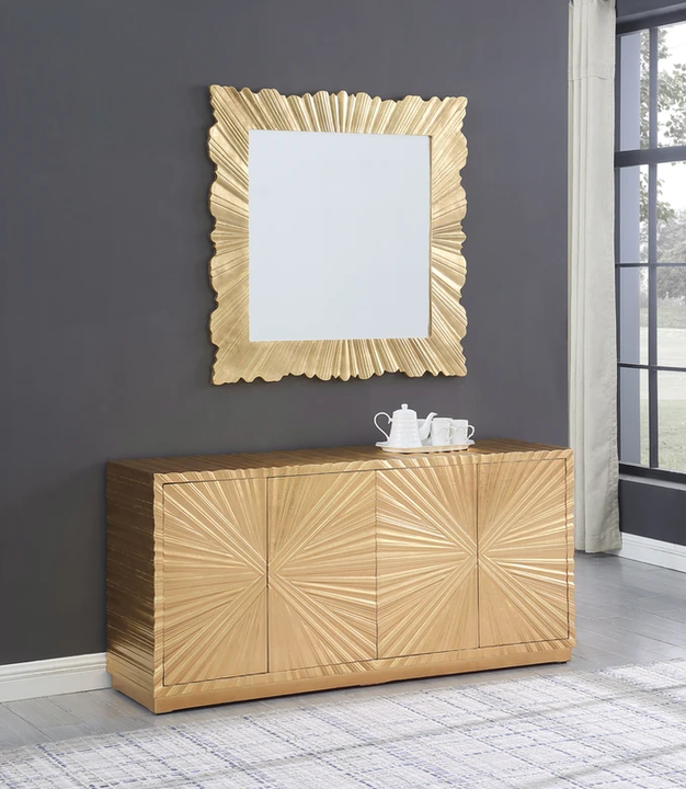 New Arrival Gold Hotel Buffet Luxury Living Room Sideboard 4 Drawer Storage Cabinet for Home Hotel