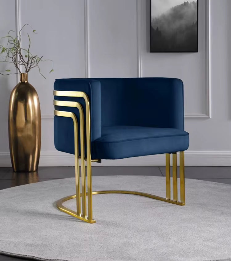 Gold Frame Velvet Dining Chair