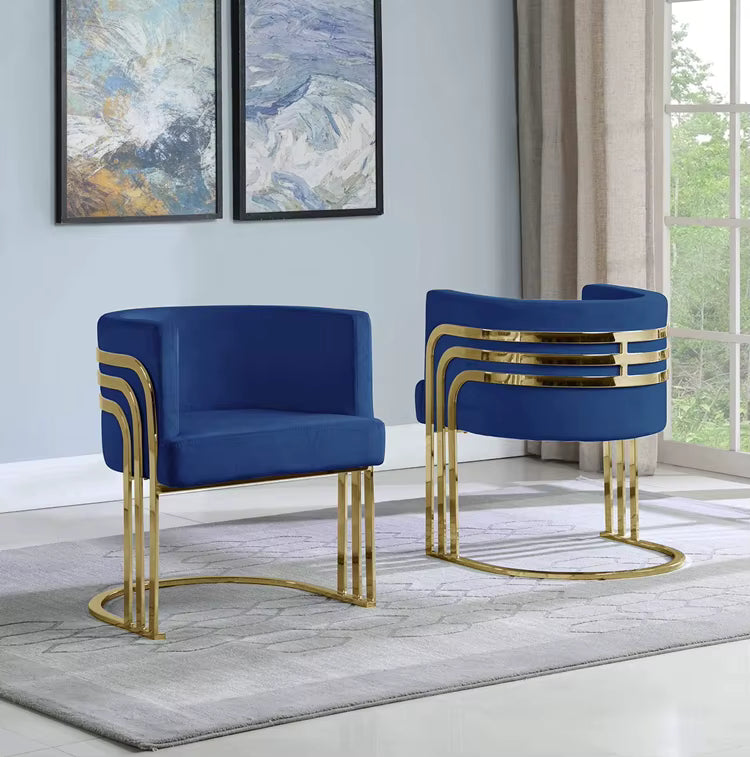 Gold Frame Velvet Dining Chair