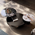 Luxury Modern Round Stone Coffee Table Set