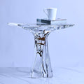 NEWKNG Custom Top Quality Clear End Table / Coffee Table / Side Table Embed Plants in Acrylic Crystal Luxury Decor Furniture