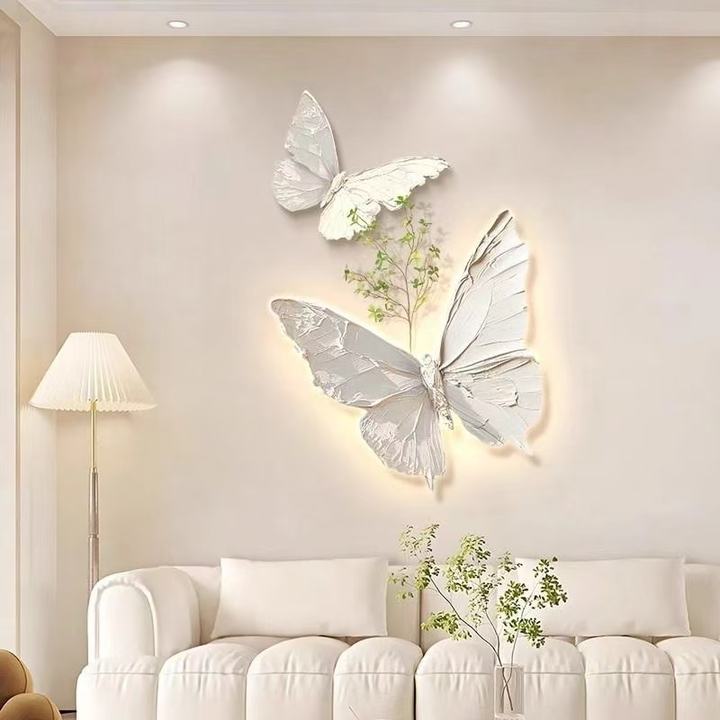 50X46CM With LED Light New Metal Wall Living Room Home Decor Luxury Art Item House Decoration Wholesale Dropshipping DDP