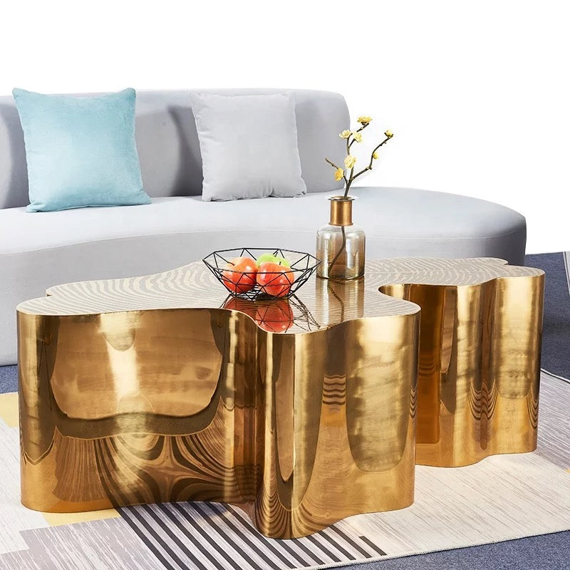 Gold Stainless Steel Coffee Table