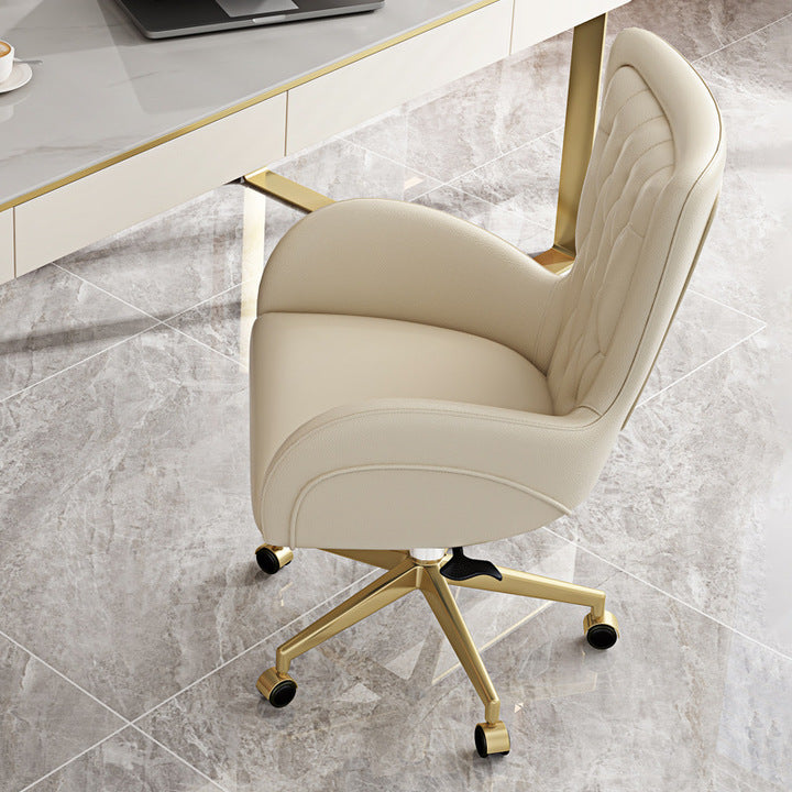 Modern Luxury Fixed or Swivel Leather Chesterfield Office Chair for Computer Desk Office Room Chair Furniture