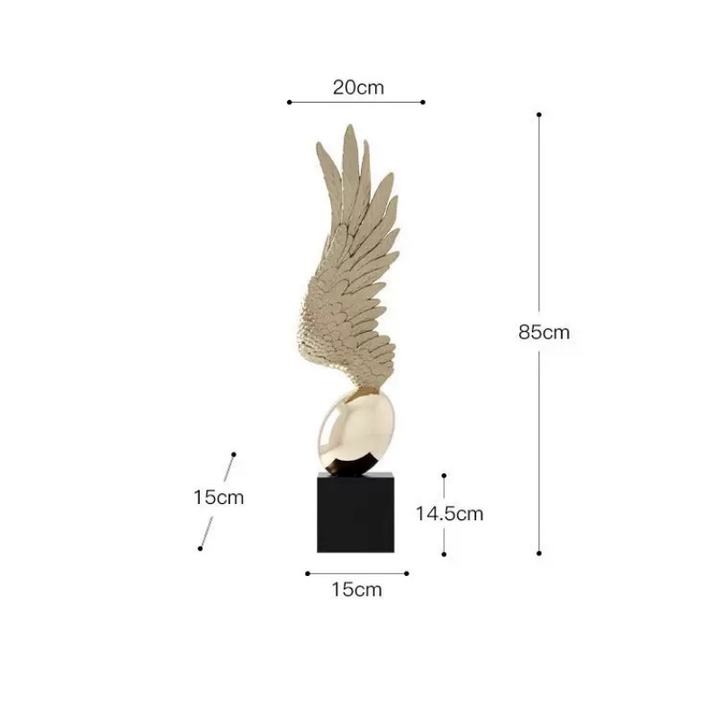 New Transparent Wings Art Abstract Ornaments Sales Department Hotel Floor Sculpture Office Front Desk Decoration