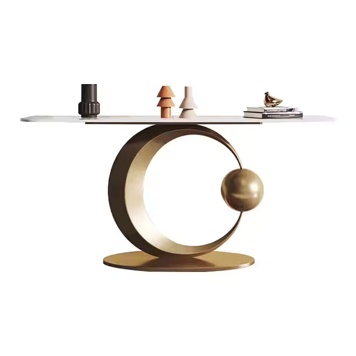 Crescent Moon Luxury Modern Console Table