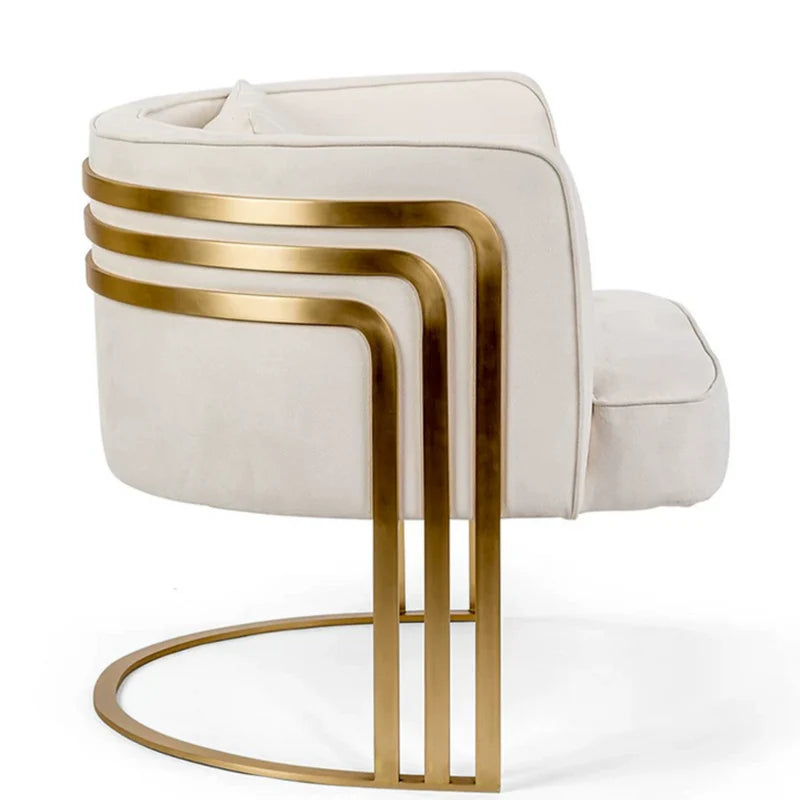 2025 Hot Selling High Quality Shiny Gold Stainless Steel Frame With Velvet Dining Chair Leisure Chair for Home Villa Wholesale
