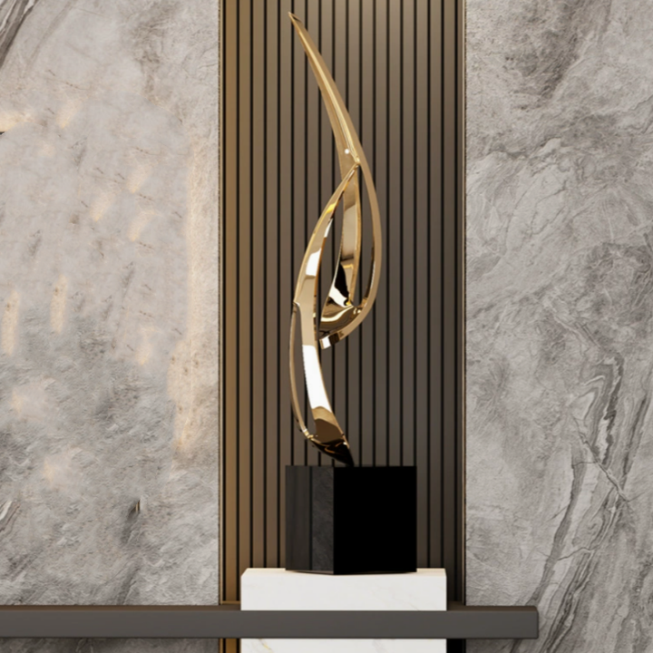 Modern Light Luxury Porch Geometric Landing Art Sculpture Villa Hotel Front Desk Corridor Corridor Creative Decorative