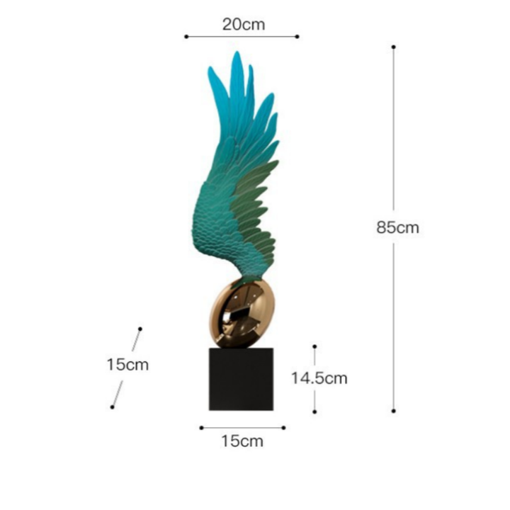 New Transparent Wings Art Abstract Ornaments Sales Department Hotel Floor Sculpture Office Front Desk Decoration