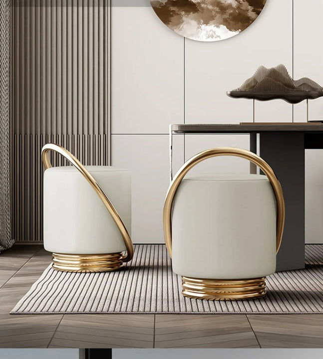 Versatile Dressing Table Stool - Simple Living Room or Bedroom Makeup Stool, Elegant Tea Table Seating