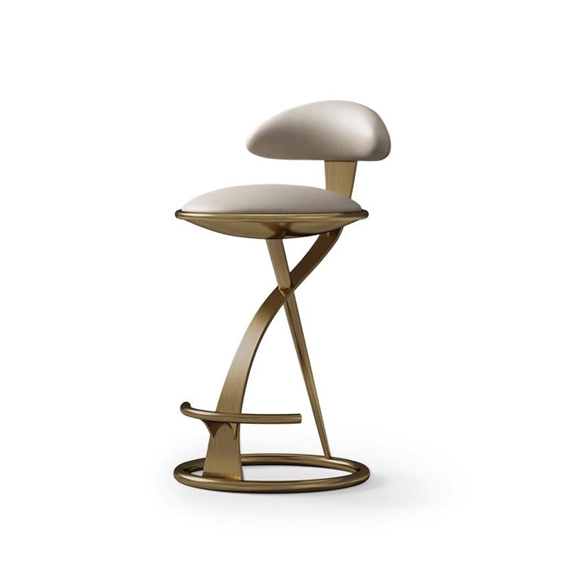 Commercial Furniture High Bar Stools Luxury Gold Stainless Steel Kitchen Coffee Shop Bistro Bar Accent Chairs Funiture