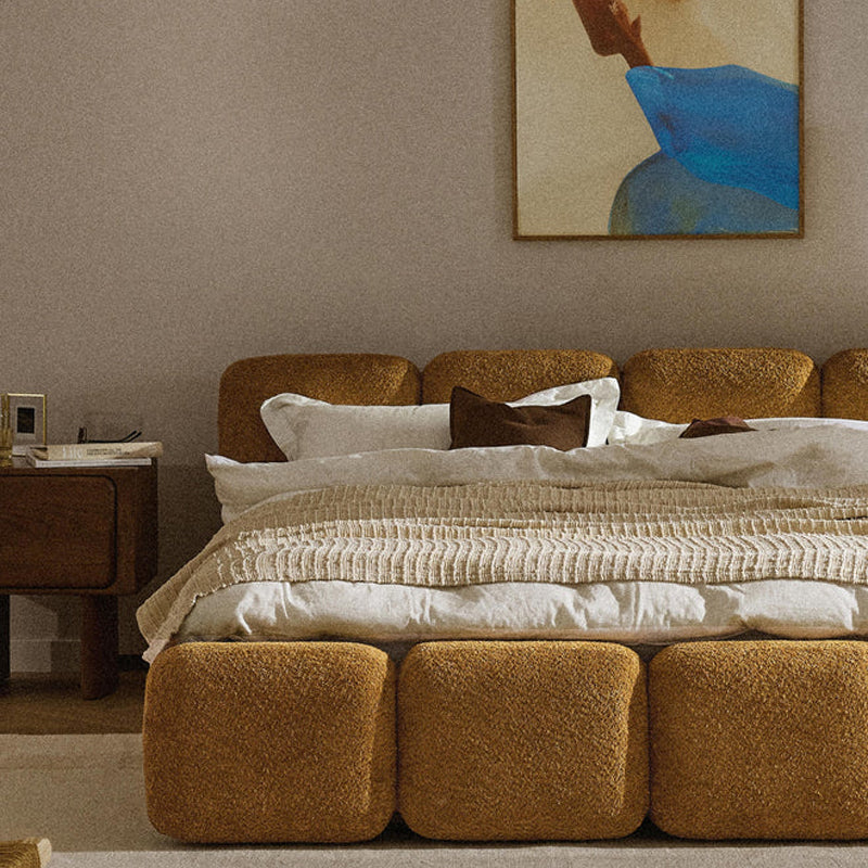 Japanese Style Upholstered Bed