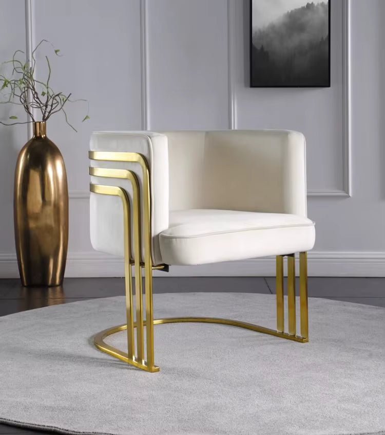 Gold Frame Velvet Dining Chair