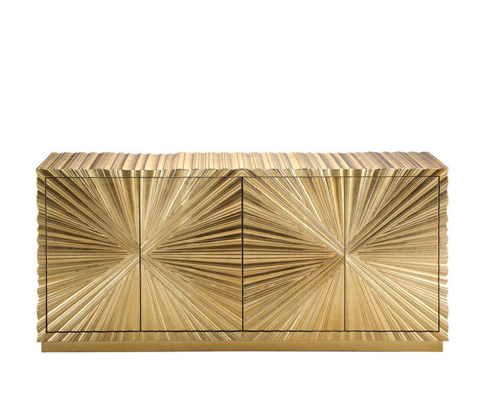 New Arrival Gold Hotel Buffet Luxury Living Room Sideboard 4 Drawer Storage Cabinet for Home Hotel