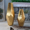 Irregular Geometric Art Gold Vases Decorate Home Metal Decor
