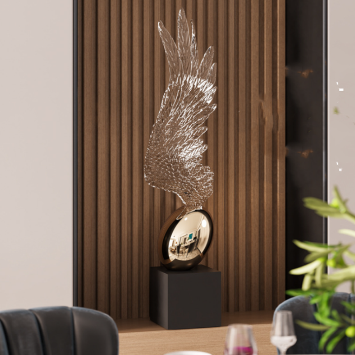 New Transparent Wings Art Abstract Ornaments Sales Department Hotel Floor Sculpture Office Front Desk Decoration