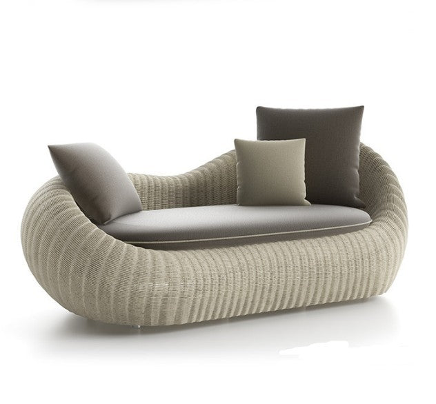 Outside Furniture Pool Outdoor Rattan Balcony Sectional Sofa 2 Seater Lounge Sofa Morden Luxury Garden Furniture,Outdoor Furnit