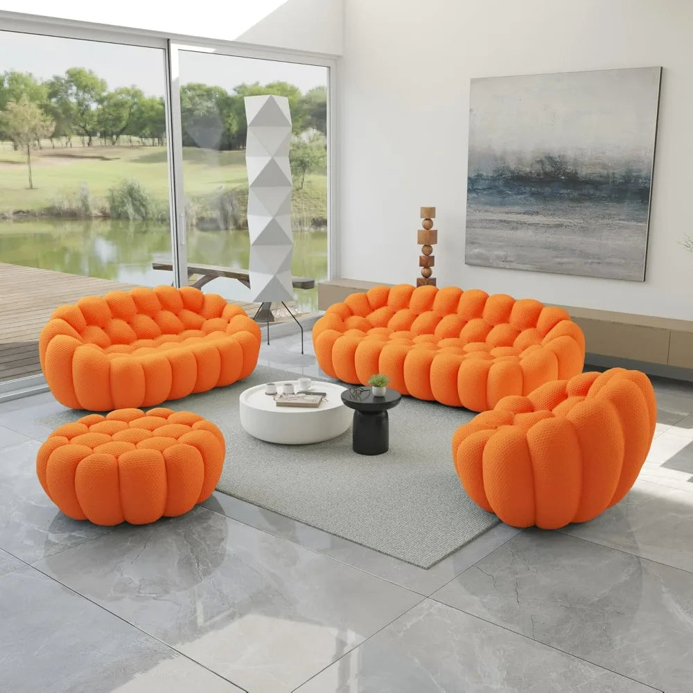 Colorful Honeycomb Mesh Bubble Sofa Set