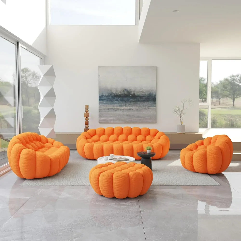 Colorful Honeycomb Mesh Bubble Sofa Set